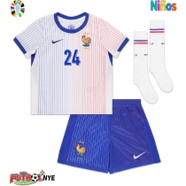 Camiseta Francia Ibrahima Konate #24 Visitante Equipación para niños Eurocopa 2024 manga corta (+ pantalones cortos)